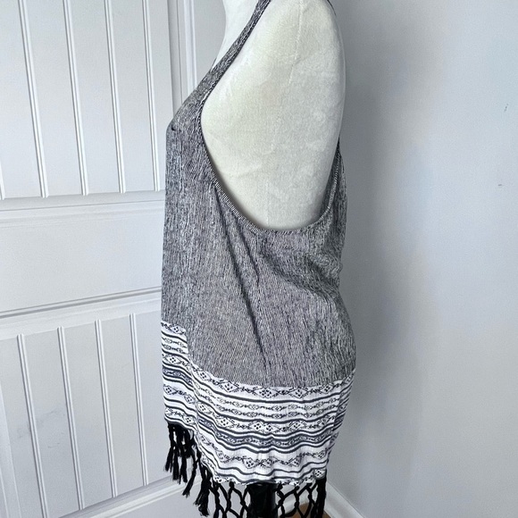 VICTORIAS SECRET LONG FRINGED TANK RACERBACK SZ S/P COTTON AZTEC COWGIRL BOHO - Picture 3 of 10
